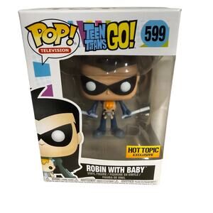 DC Comics Pop Television Teen Titans Go! Robin With Baby 599 Funko Pop
